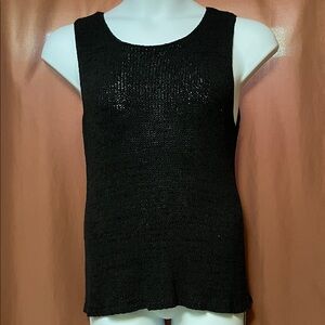 Chico's Black Textured Tank Top